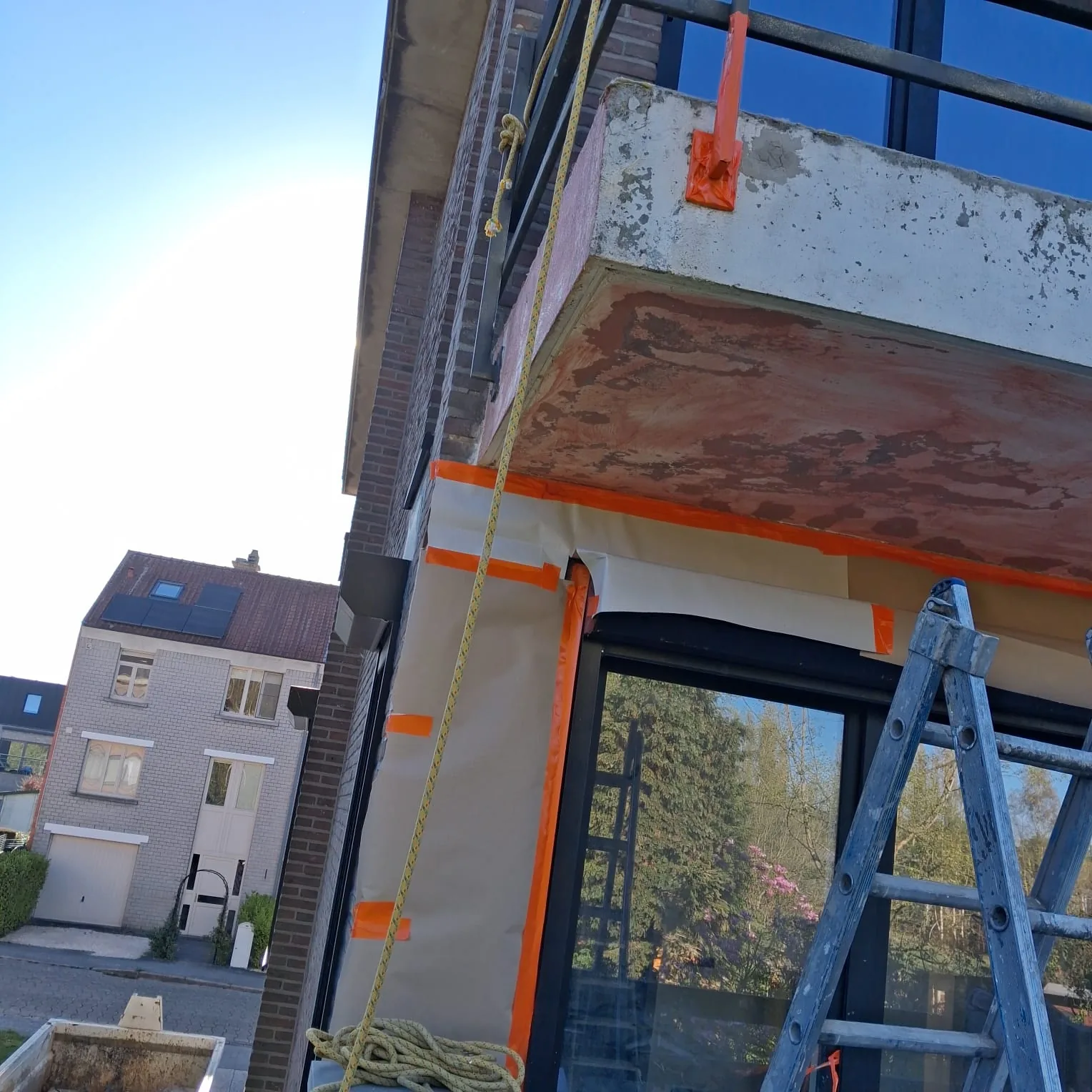 Préparation de façade et protection avant travaux