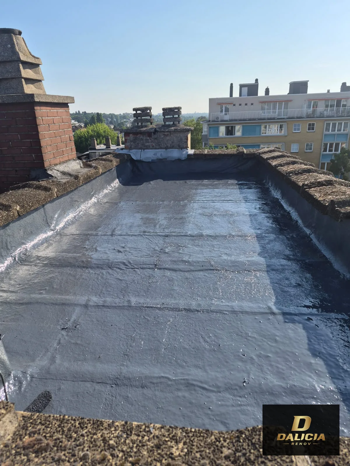 Recouvrement ULTRAFLEX d'une terrasse — Etterbeek — photo 2 (Étanchéité liquide ULTRAFLEX)