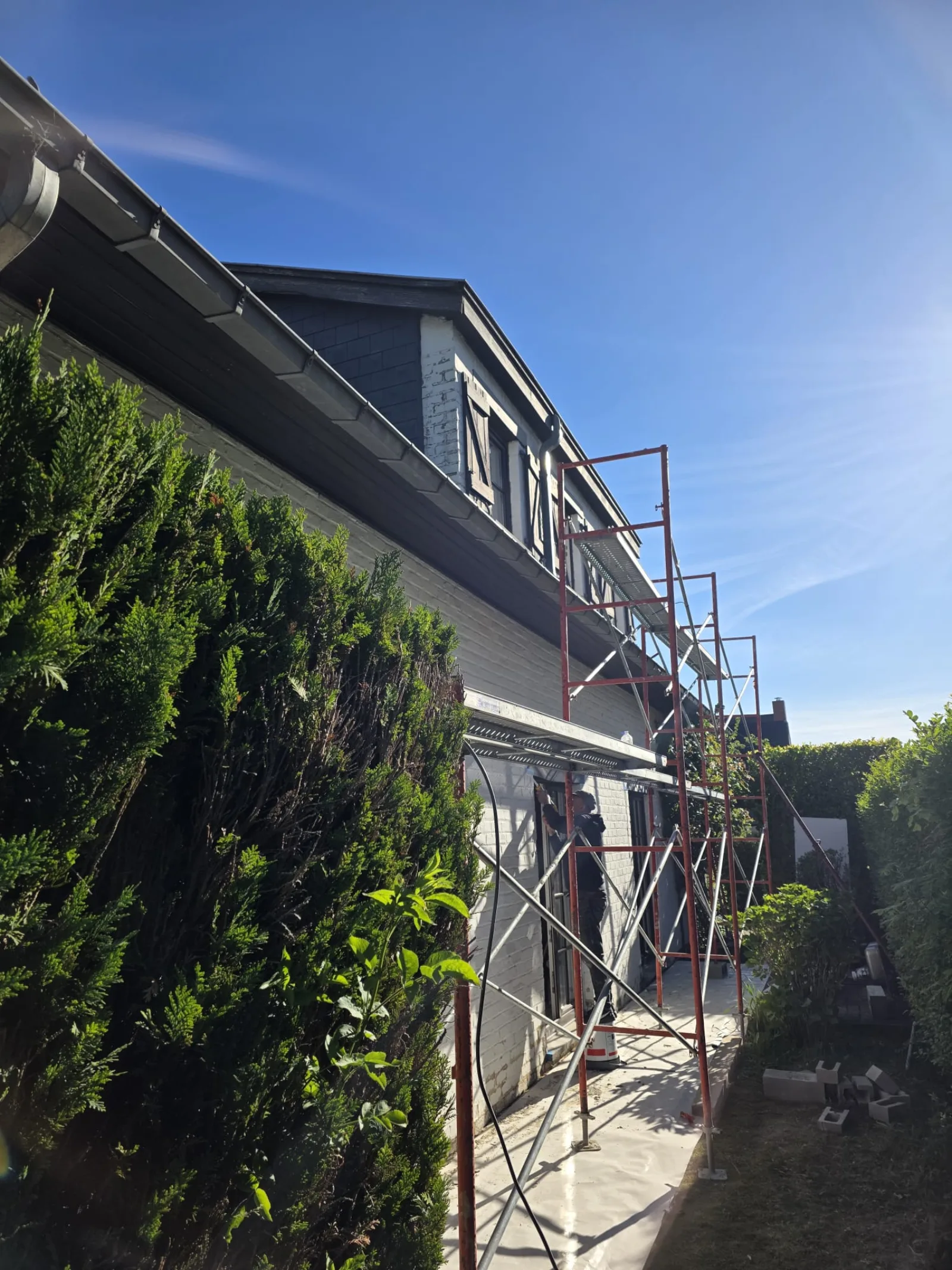 Rénovation extérieure avec échafaudage